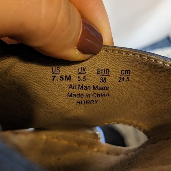 Naturalizer blue "Hurry" wedge sandals - Picture 8 of 10